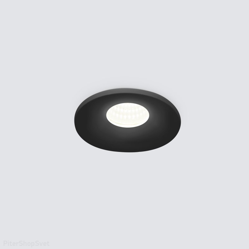Чёрный встраиваемый светильник 3Вт 4200К 15270/LED 3W BK черный