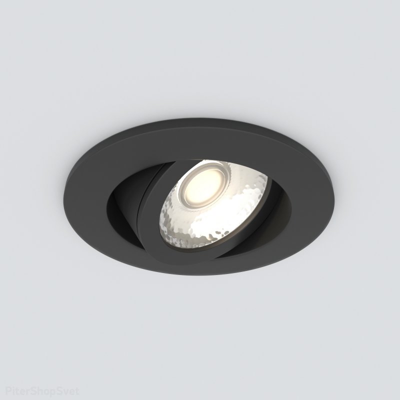 Чёрный встраиваемый поворотный светильник 5Вт 4200К 15272/LED 5W 4200K BK черный