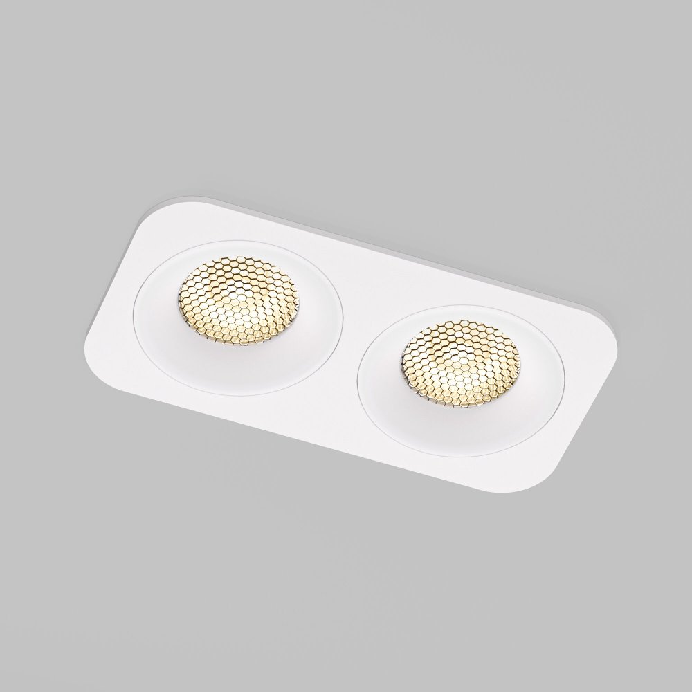 Прямоугольный встраиваемый светильник IP44 20Вт 3000К «Tetro» 15277/LED 20W 3000K белый IP44