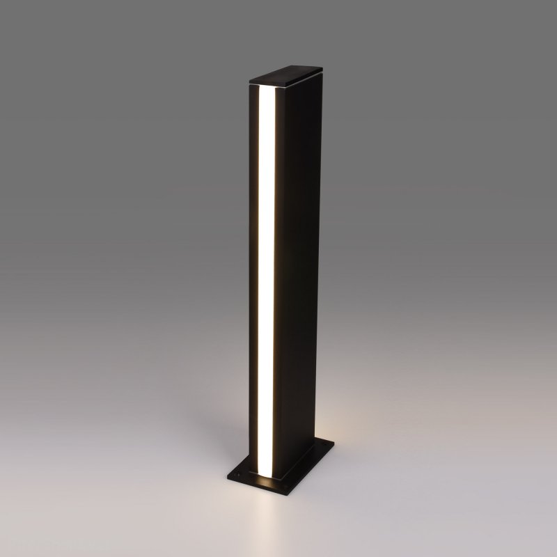 Уличный прямоугольный светодиодный столбик 12Вт 4000К «Flat» 1538 TECHNO LED чёрный