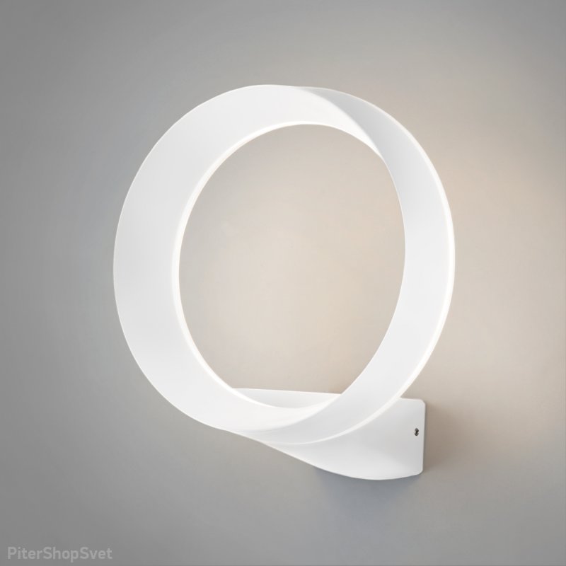Белый уличный настенный светильник для подсветки 12Вт 4000К 1710 TECHNO LED Ring белый