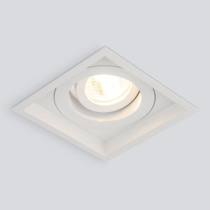 Белый квадратный встраиваемый поворотный светильник «SOFIT»