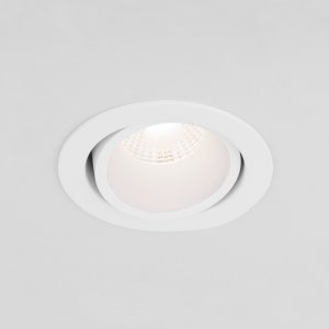 Белый встраиваемый круглый поворотный светильник «Nulla»