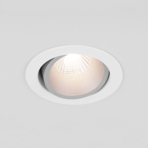 Бело-серебряный встраиваемый поворотный светильник 7Вт 4200К