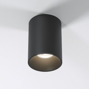 Чёрный накладной потолочный светильник цилиндр «PORTER»