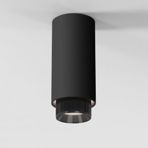 Чёрный накладной потолочный светильник цилиндр «Nubis»