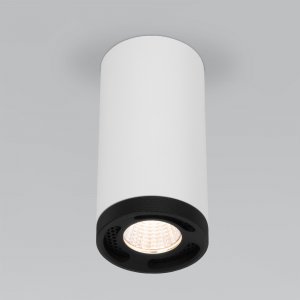 Накладной потолочный светильник цилиндр 9Вт 4200К белый/чёрный