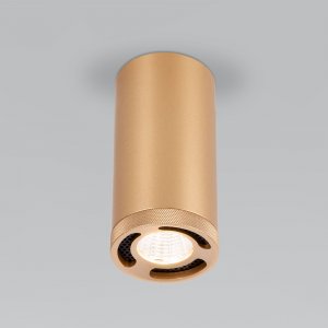 9Вт золотой цилиндрический накладной светильник