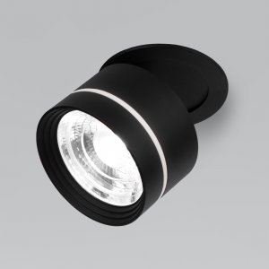 Чёрный встраиваемый поворотный светильник спот 8Вт 4200К