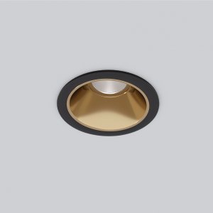 Чёрно-золотой круглый встраиваемый светильник 8Вт 4200К