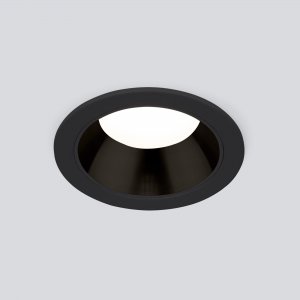 Чёрный круглый встраиваемый светильник 7Вт 4200К