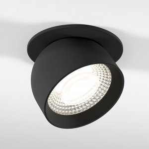 Чёрный встраиваемый поворотный светильник спот «Uno»