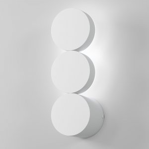 Белый настенный светильник подсветка три круга «Brioni»