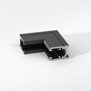 Угловой соединитель узкого накладного магнитного шинопровода (потолок-стена) «Mini Magnetic»