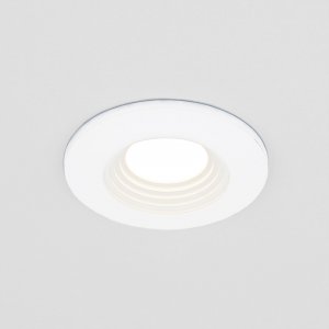 Белый круглый встраиваемый светильник 3Вт 6000К «Gridi»