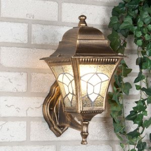 Настенный уличный светильник Altair черное золото