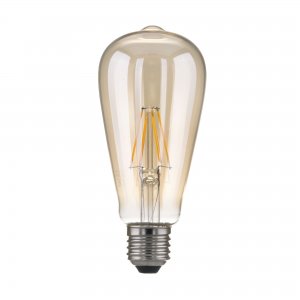 Филаментная светодиодная лампа E27 ST64 6Вт 3300K