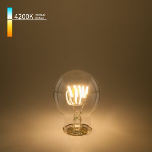 Филаментная светодиодная лампа Е27 6Вт 4200К спираль Classic