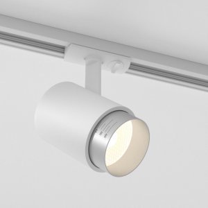 Бело-серебряный 10Вт однофазный трековый светильник 4200К 15-60 градусов