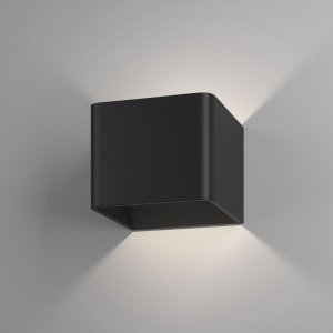 Чёрный настенный светильник подсветка куб 6Вт 4000К «Corudo»