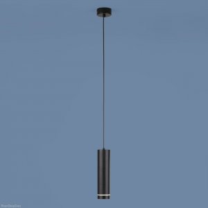 Чёрный подвесной светильник со светящейся полоской