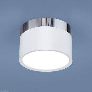 Накладной светодиодный светильник DLR029 10W 4200K белый матовый/хром
