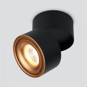 Накладной поворотный светильник 15W 4200K черный матовый/золото