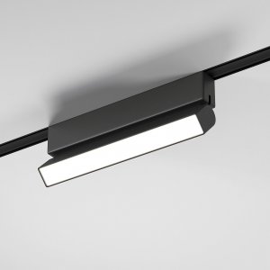 Чёрный линейный трековый светильник для тонкого шинопровода 10Вт 4000К «Flat Magnetic»