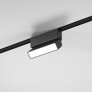 Чёрный линейный трековый светильник для тонкого шинопровода 5Вт 4000К «Flat Magnetic»