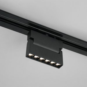 Чёрный однофазный трековый светильник 10Вт 4200К