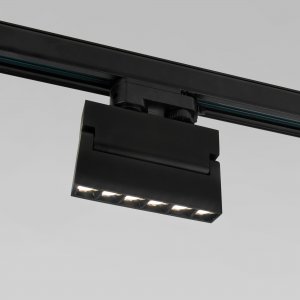 Чёрный трёхфазный трековый светильник 10Вт 4200К