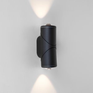 Чёрный уличный настенный поворотный светильник подсветка 12Вт 4000К