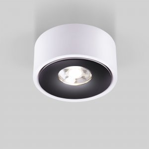 Бело-чёрный накладной поворотный светильник 8Вт 4200К