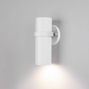 Белый уличный настенный светильник для подсветки стены