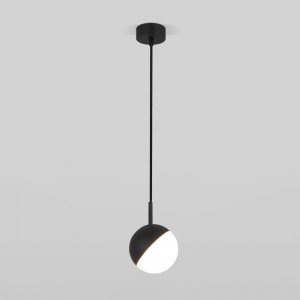 Чёрный подвесной светильник шар Ø12см