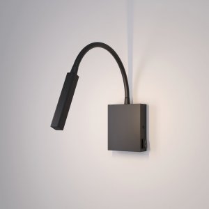 Чёрный гибкий настенный светильник с выключателем 4Вт 4000К «KNOB»