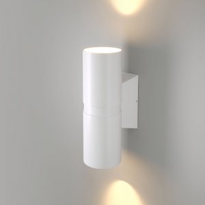 Белый уличный настенный светильник для подсветки стены в 2 стороны