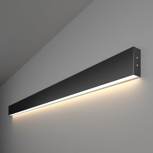 Чёрный длинный настенный светильник подсветка 128см 25Вт 4200К