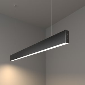 Чёрный длинный подвесной светильник 103см 20Вт 4200К «GRAND»