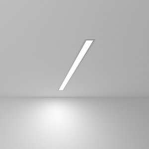 Линейный светодиодный встраиваемый светильник 78см 15Вт 6500К матовое серебро «Grand»