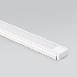 Белый накладной алюминиевый профиль для светодиодной ленты до 11мм