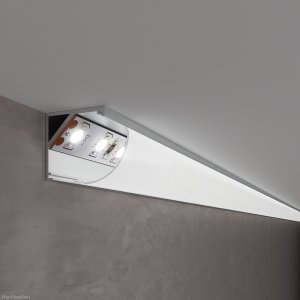 Угловой алюминиевый профиль для LED ленты (под ленту до 10mm)