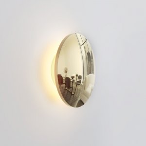 5Вт золотой плоский круглый настенный светильник подсветка 4000К