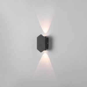 Маленький уличный настенный светильник для подсветки 6Вт IP54 чёрный