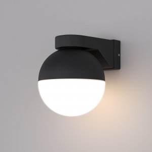Чёрный начтенный светильник шар с влагозащитой IP54