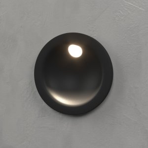 Чёрный встраиваемый светильник подсветка ступеней «STEP»