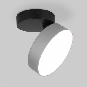 Чёрно-серебристый накладной поворотный светильник 12Вт 4200К