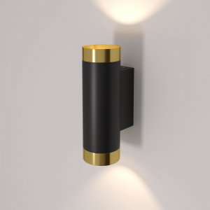 Чёрно-золотой настенный светильник для подсветки
