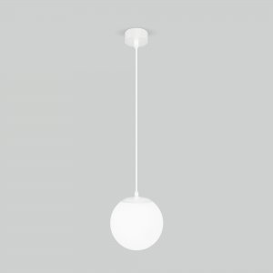 Белый уличный подвесной светильник шар Ø195 мм