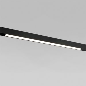 Чёрный длинный трековый светильник для магнитного шинопровода 20Вт 4200К Slim Magnetic